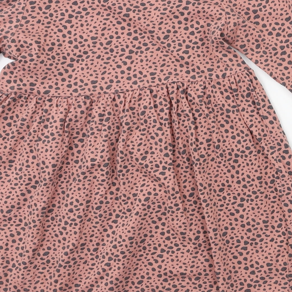H&M Girls Pink Animal Print Fit & Flare Size 2XS