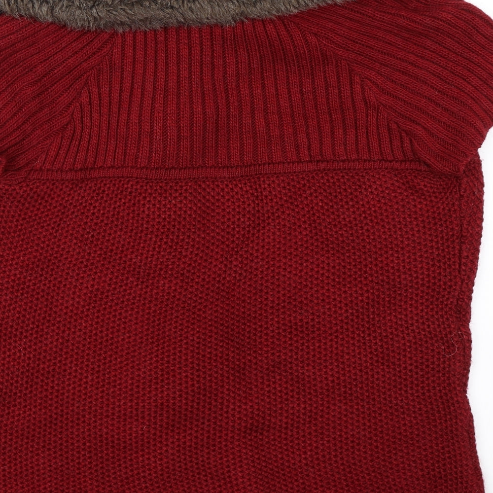 George Womens Red Cape Jumper Size 12
