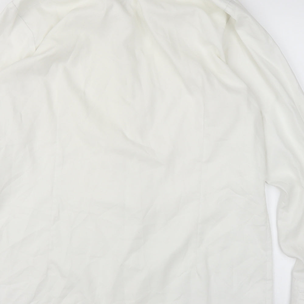 Collars and Cuffs Mens White Button-Up Size 16