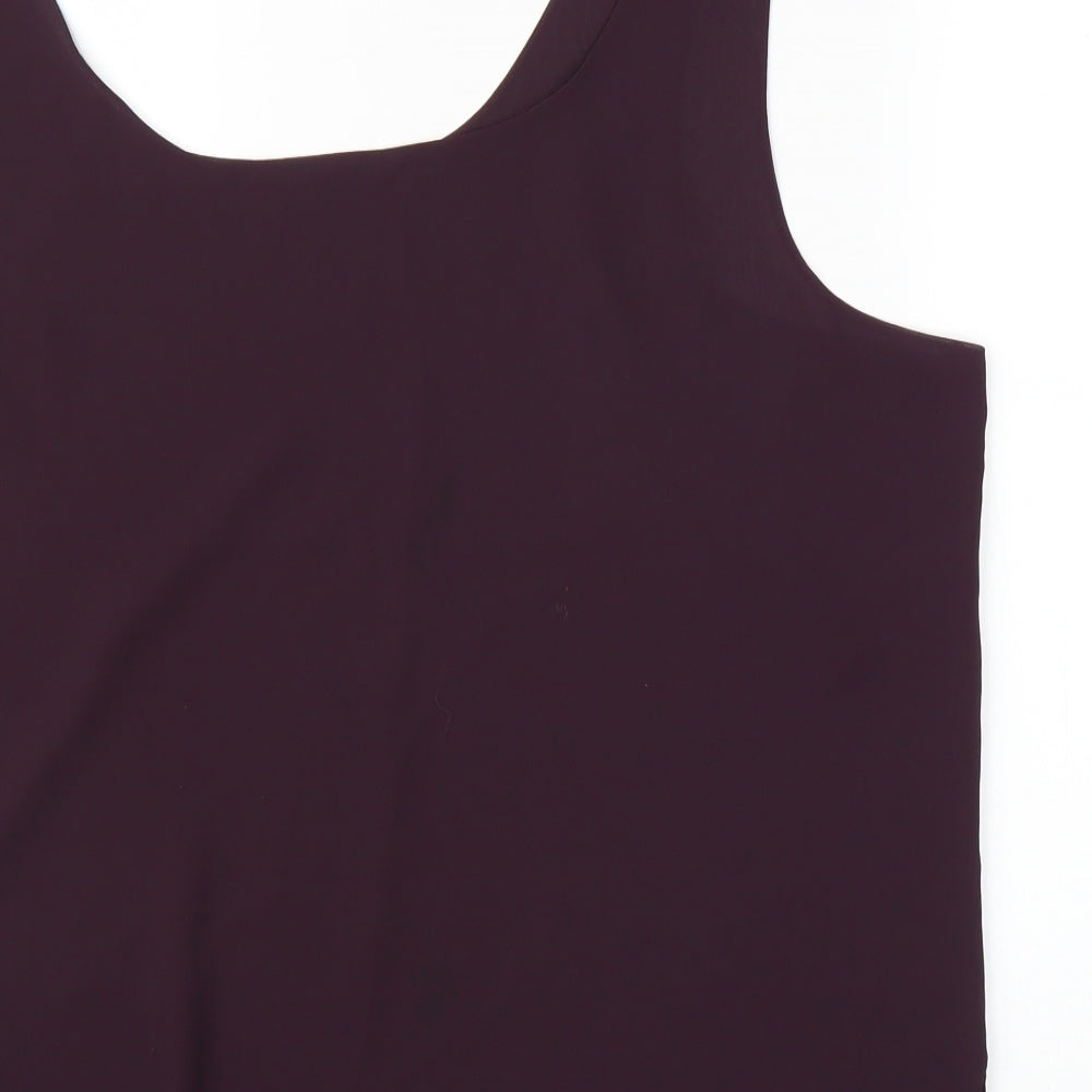Preworn Womens Purple Basic Blouse Size L