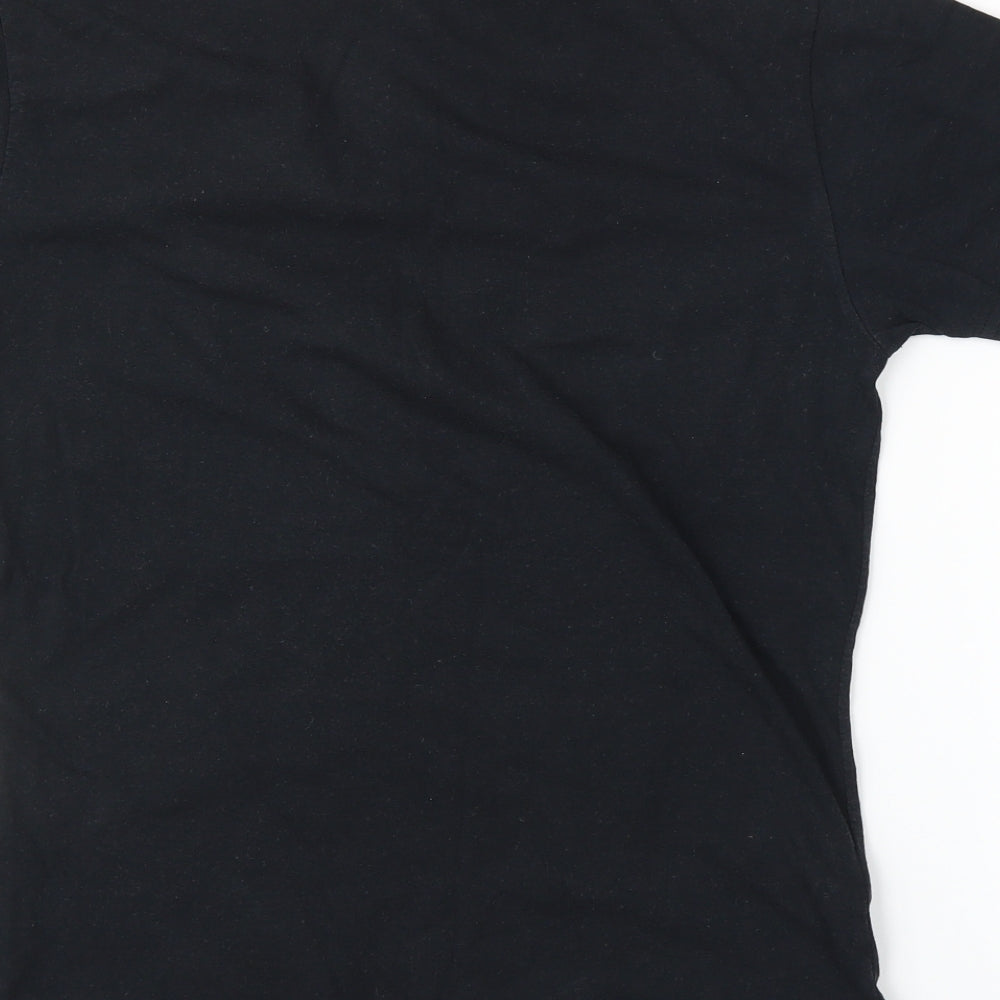 Kiwi Casual Womens Black Basic T-Shirt Size M