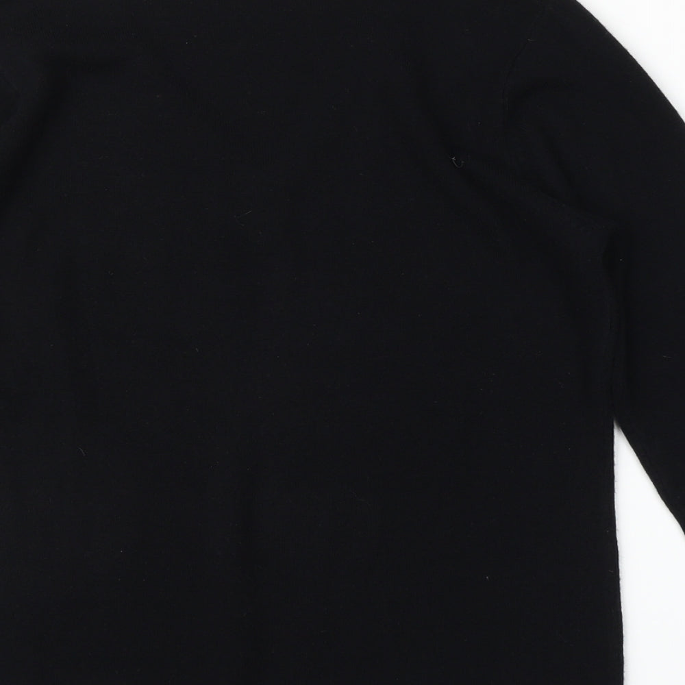 BHS Womens Black Floral Pullover Jumper Size 12