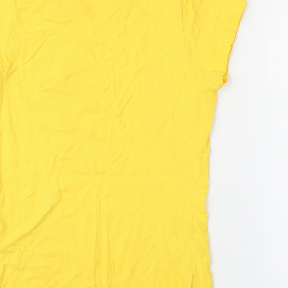 Gildan Womens Yellow Basic T-Shirt Size S