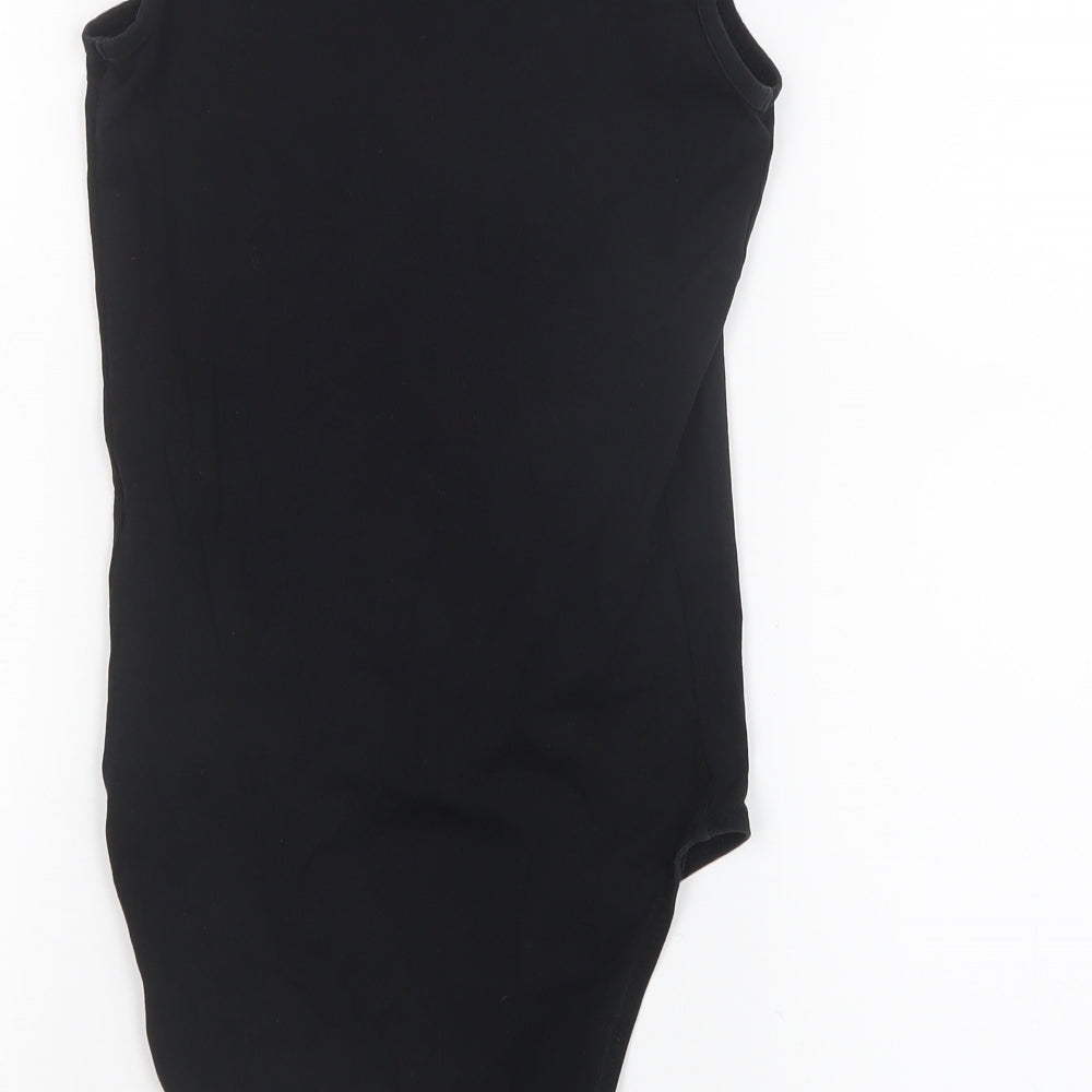 Miss Selfridge Womens Black Bodysuit One-Piece Size 8