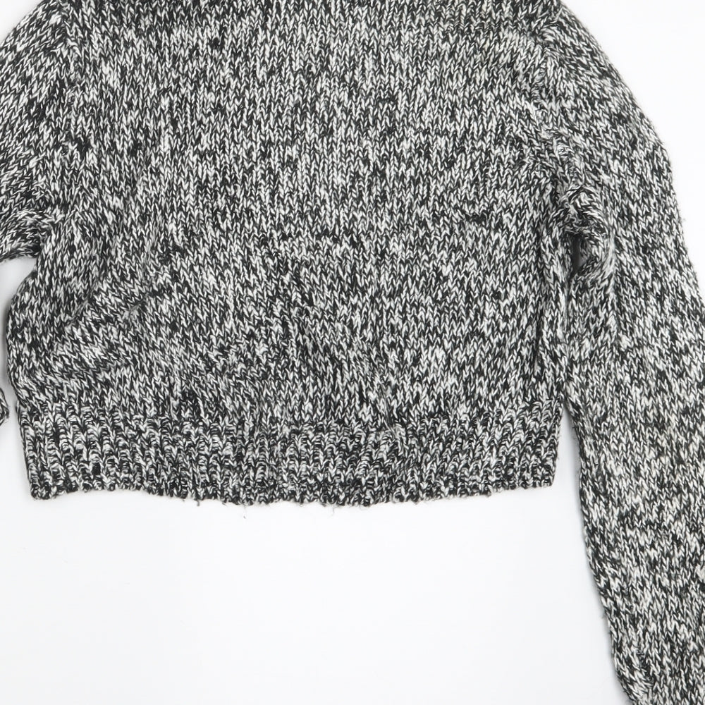 H&M Womens Black Knit Pullover Jumper Size S