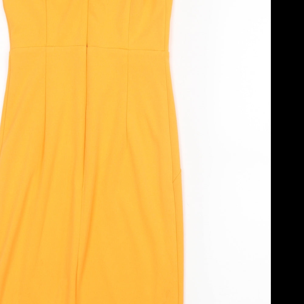 New Look Womens Orange Shirt Dress Size 10