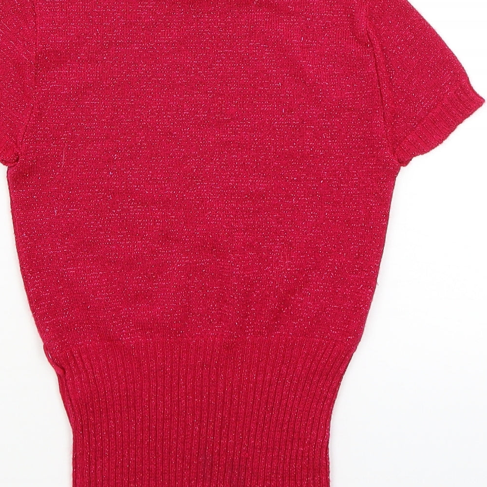 Adam's Girls Pink Basic T-Shirt Size 9 Years