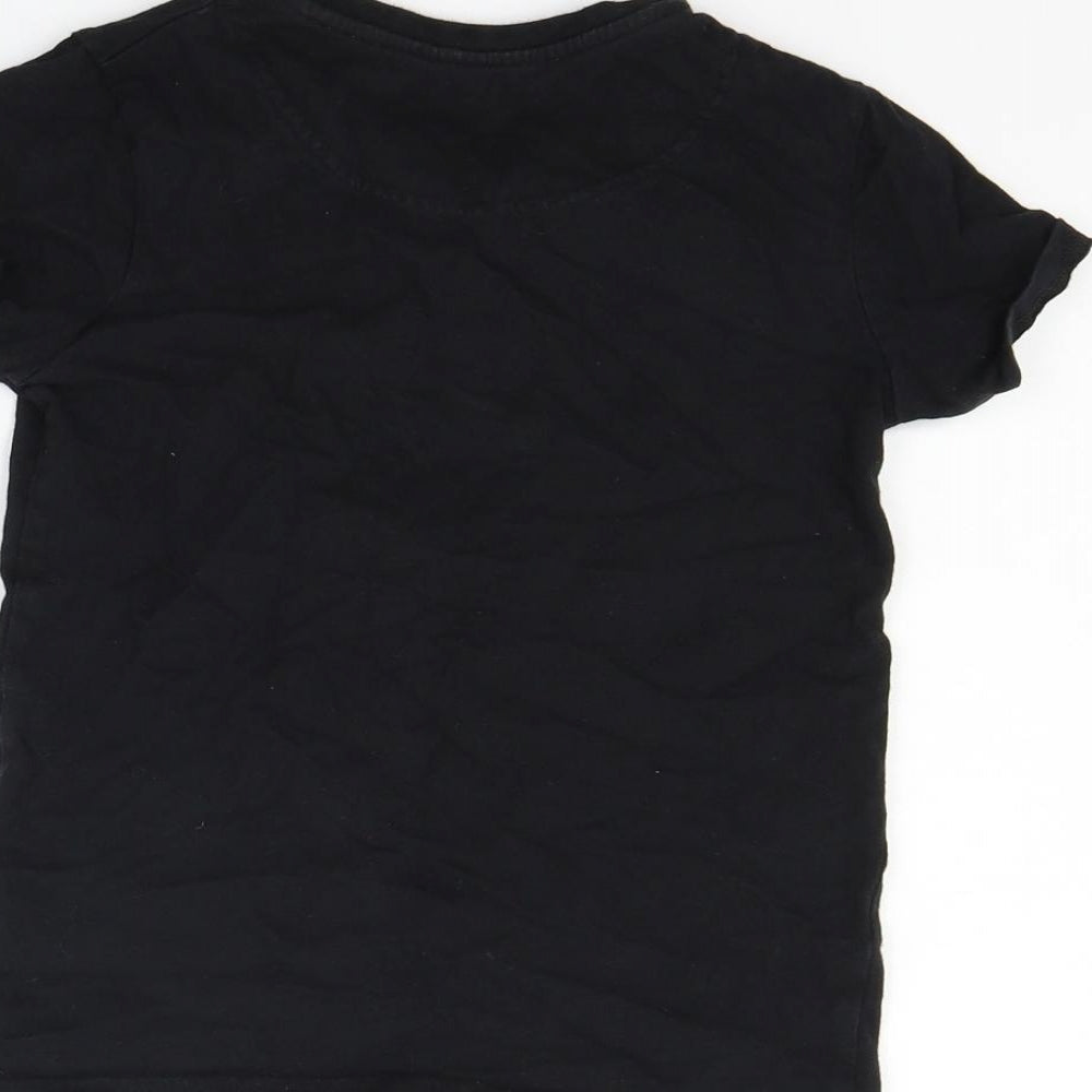 Marks and Spencer Boys Black Basic T-Shirt Size 6-7 Years