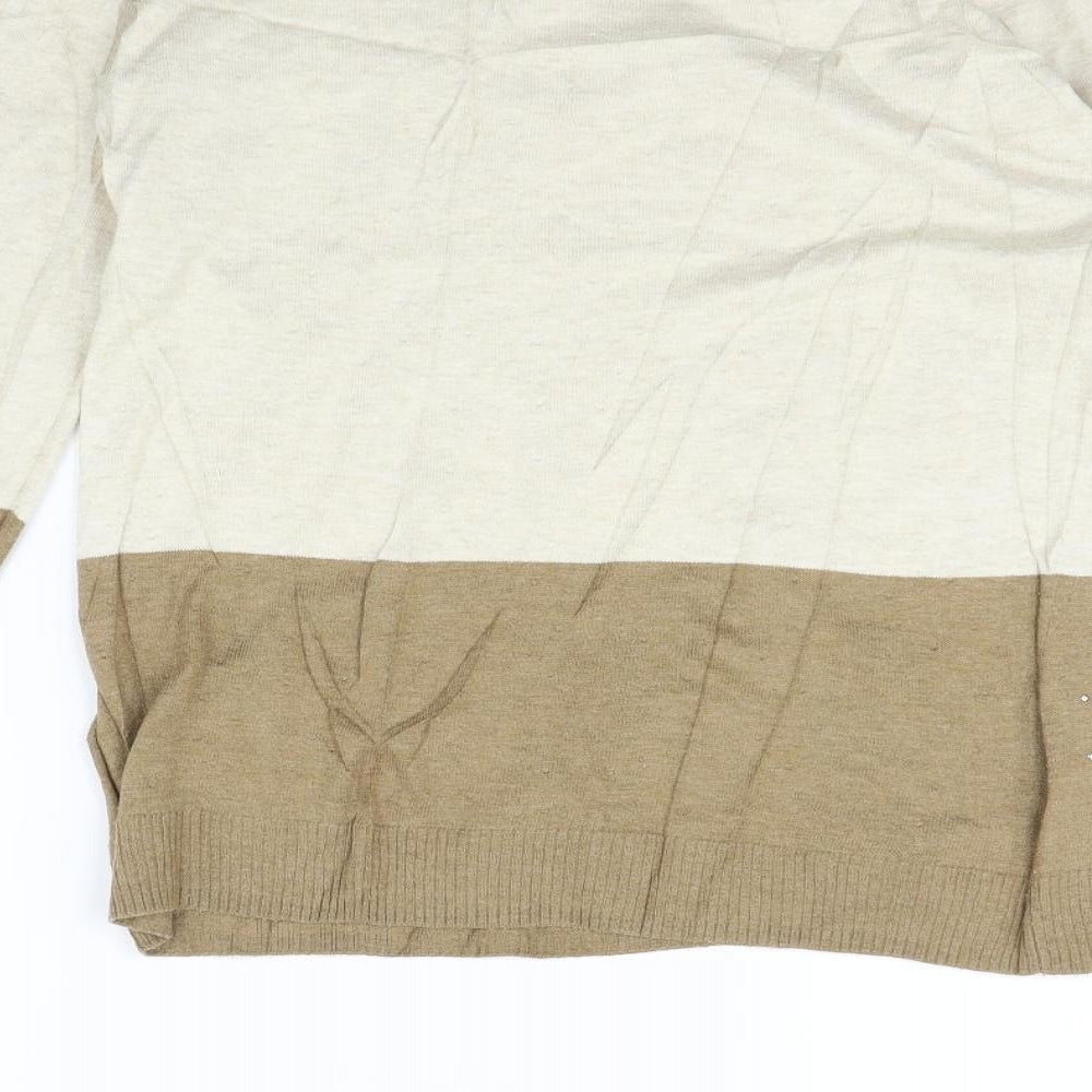 NEXT Womens Beige Pullover Jumper Size 10 - jewl detail