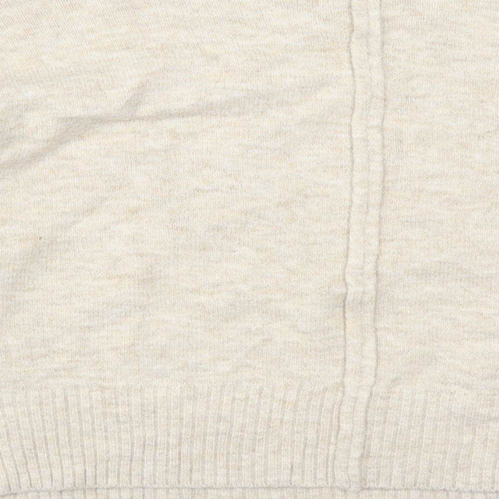 Topshop Womens Beige Knit Pullover Jumper Size 14