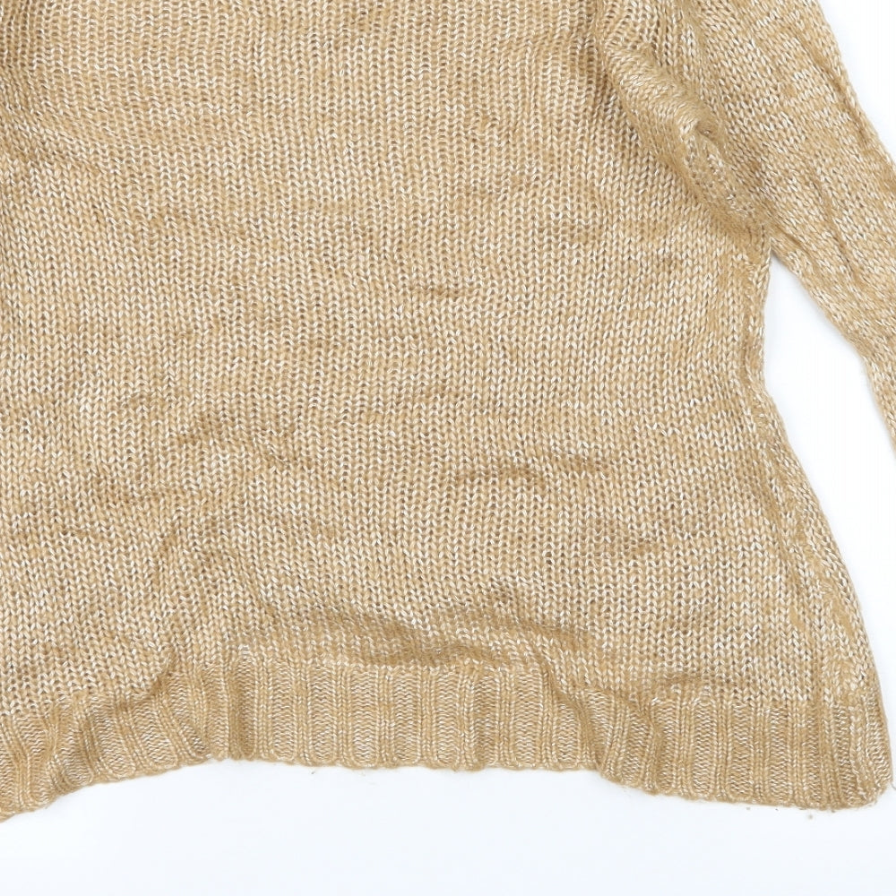 Dorothy Perkins Womens Brown Knit Pullover Jumper Size S