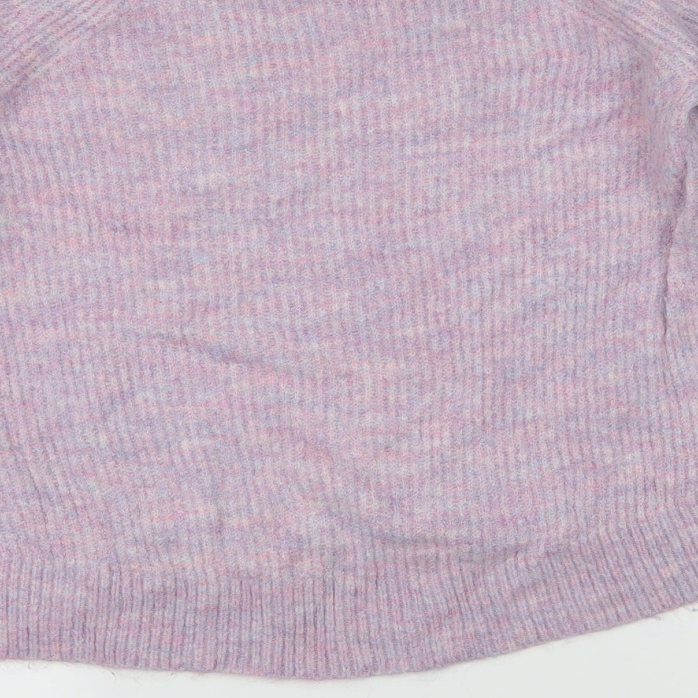 H&M Womens Purple Knit Pullover Jumper Size S
