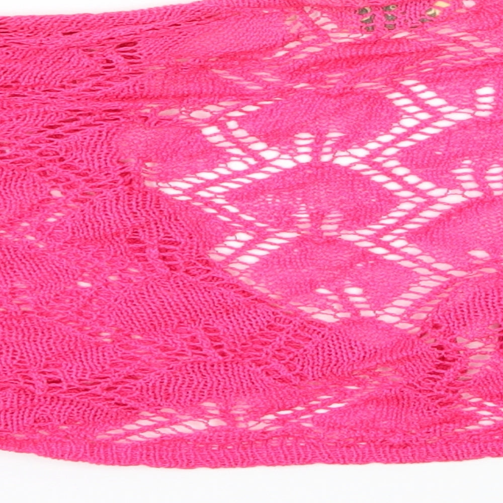 C&C Womens Pink Knit Shrug Jumper Size L