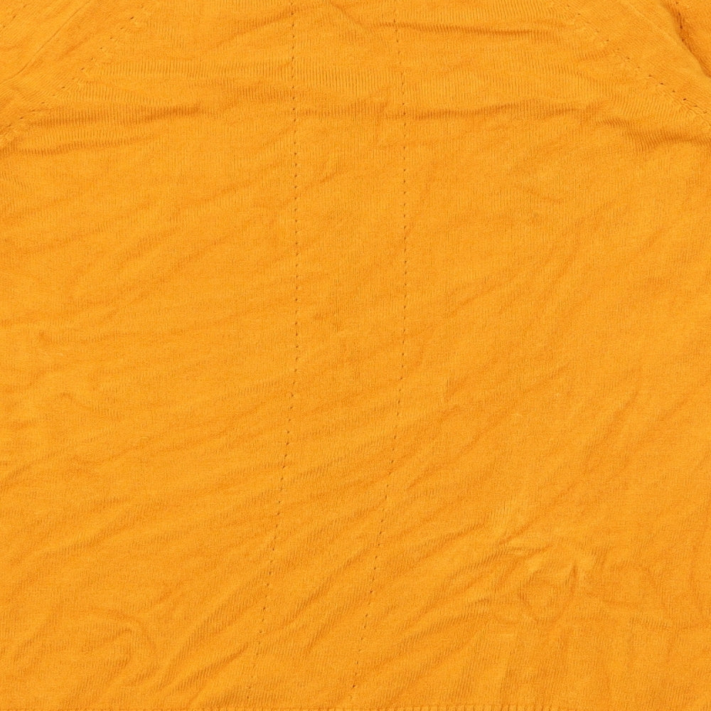 TU Womens Yellow Knit Pullover Jumper Size 12