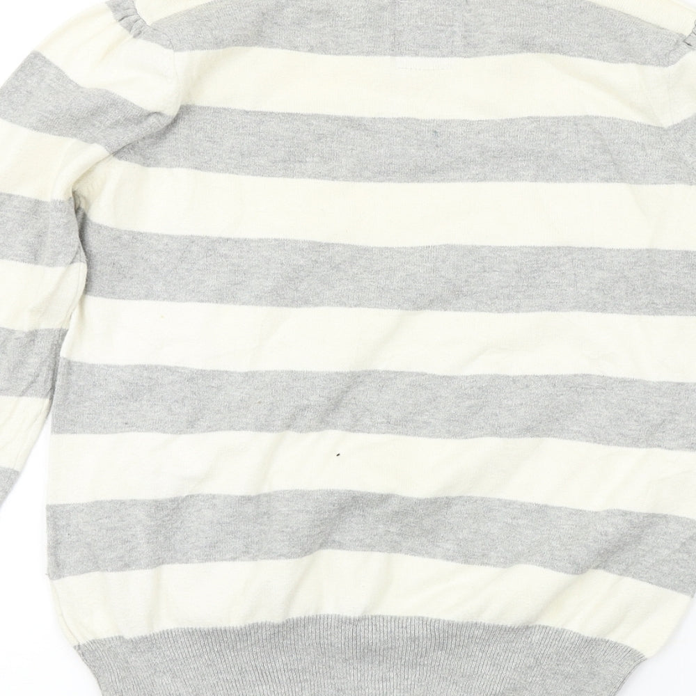 Hoi Polloi Womens Ivory Striped Pullover Jumper Size 12