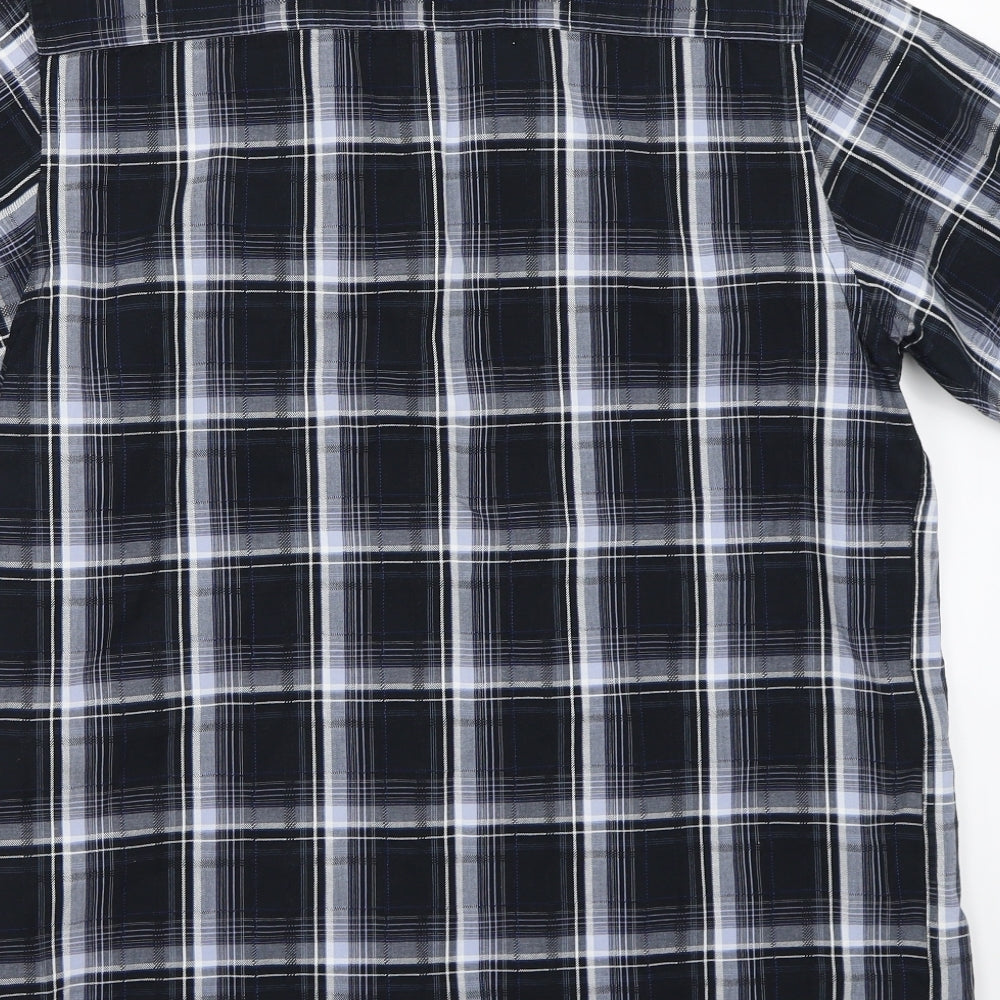 F&RF Mens Blue Check Button-Up Size S