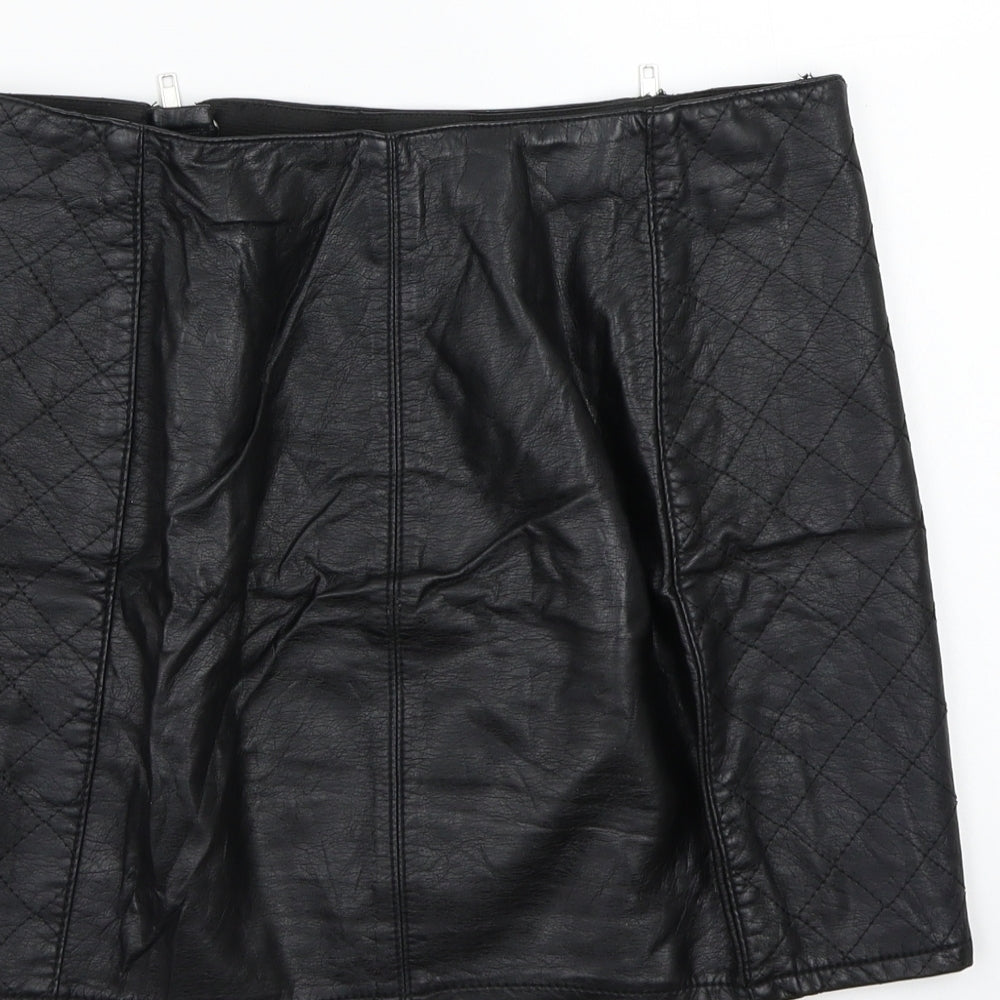 H&M Womens Black A-Line Skirt Size 12