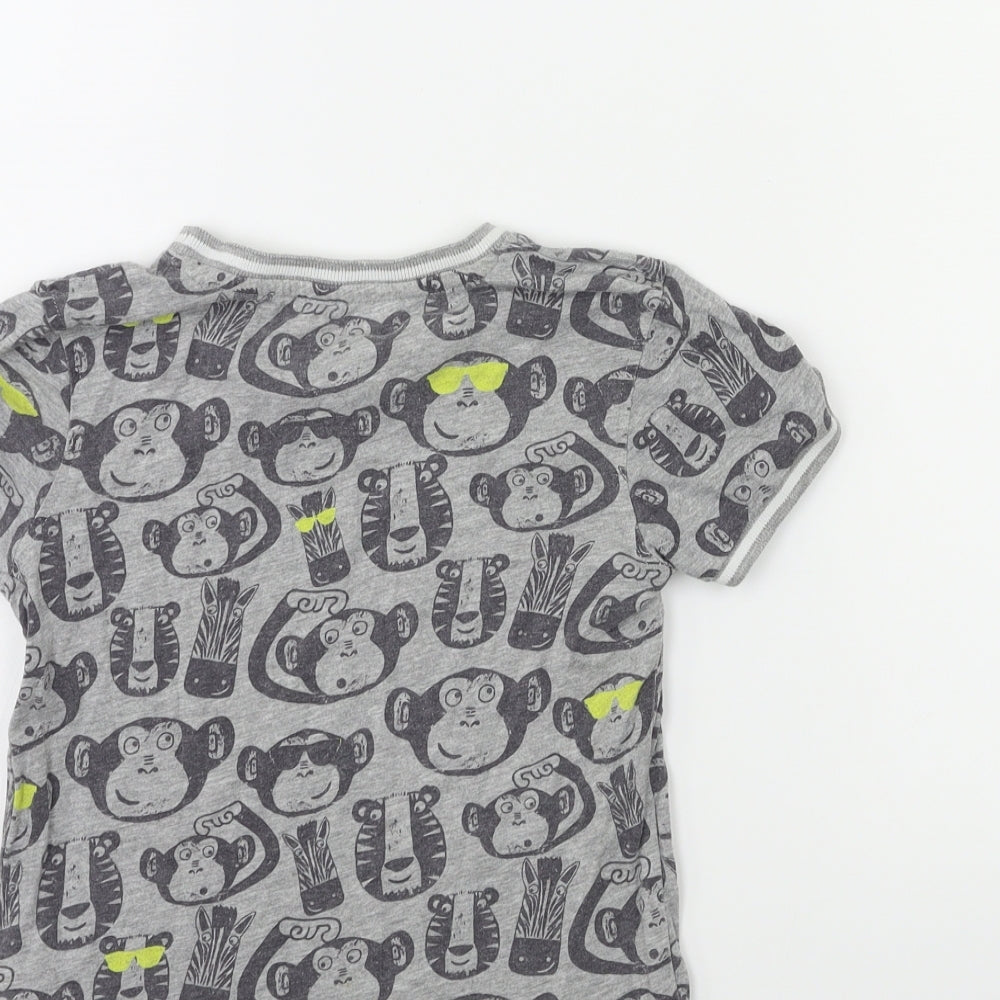 Blue Zoo Boys Grey Basic T-Shirt Size 4-5 Years