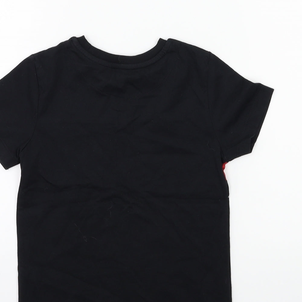 George Boys Black Basic T-Shirt Size 5-6 Years