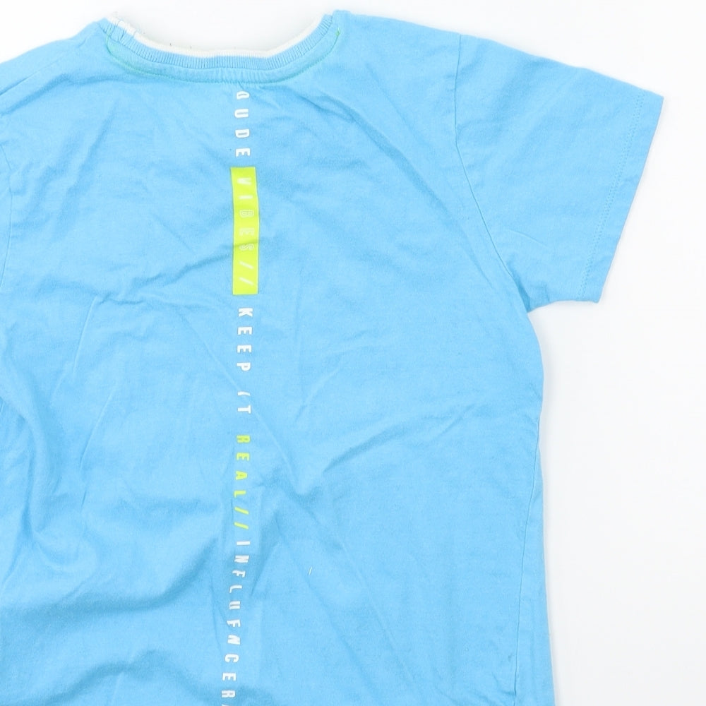 Primark Boys Blue Basic T-Shirt Size 7 Years
