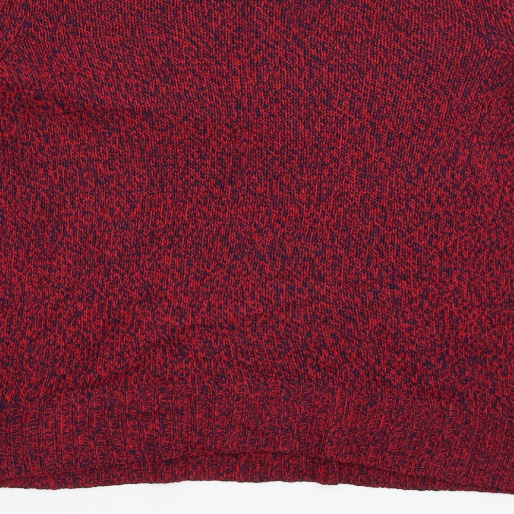 Divided Womens Red Knit Pullover Jumper Size XS