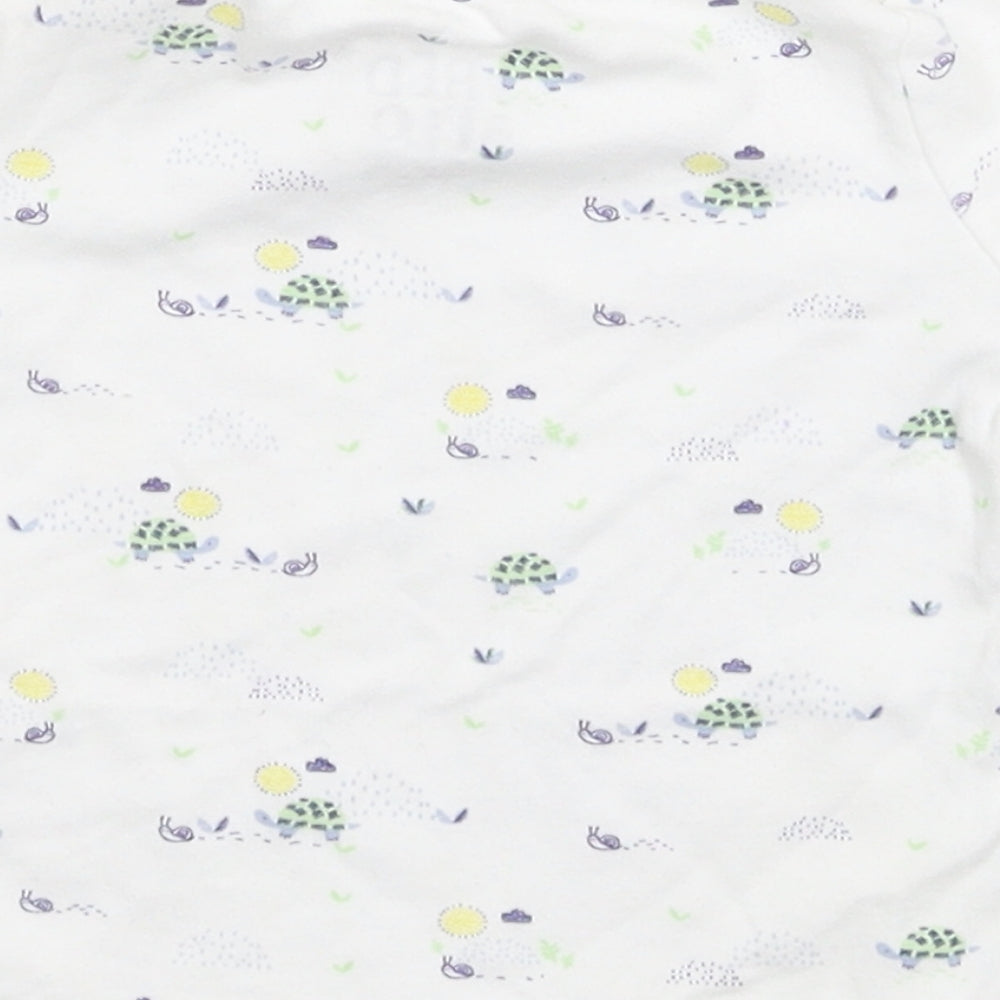 Fred & Flo Baby White Floral Basic T-Shirt Size 3-6 Months