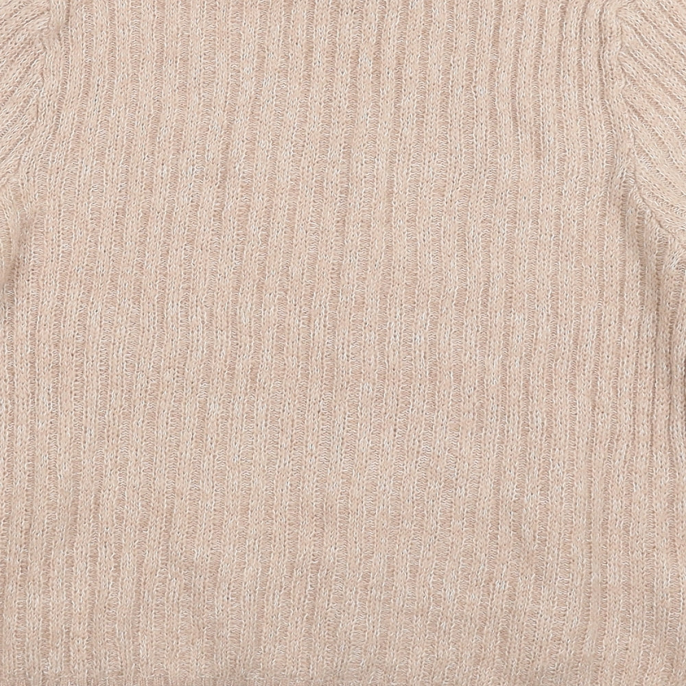 Divided Womens Beige Knit Pullover Jumper Size M