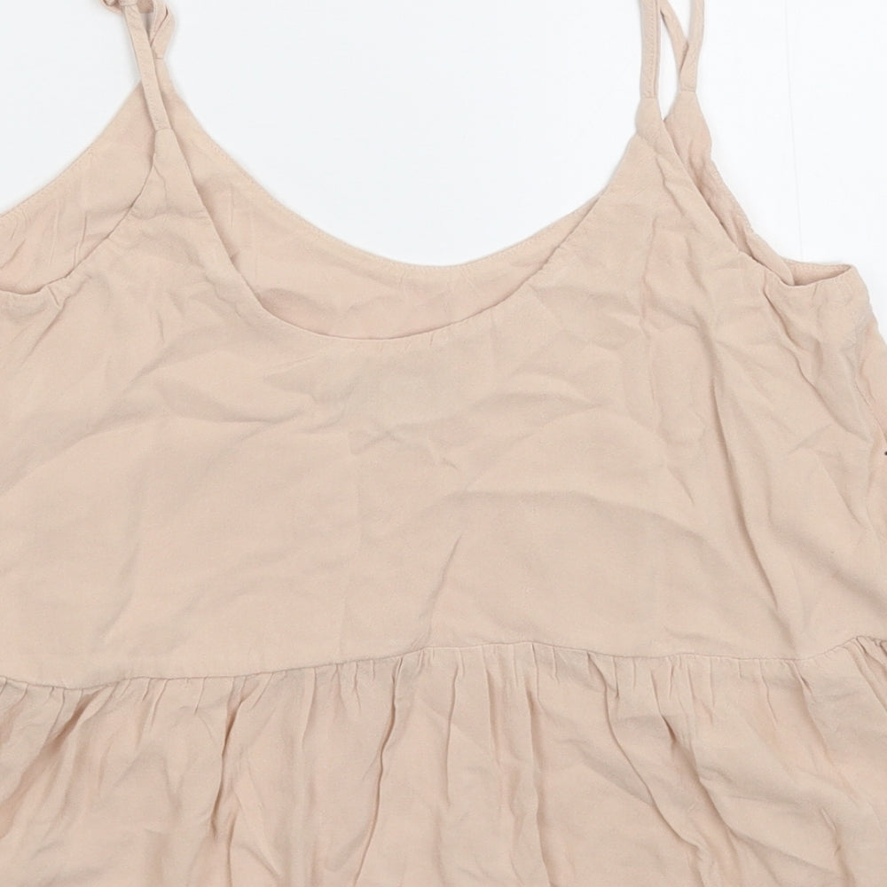 Topshop Womens Beige Basic Tank Size 6