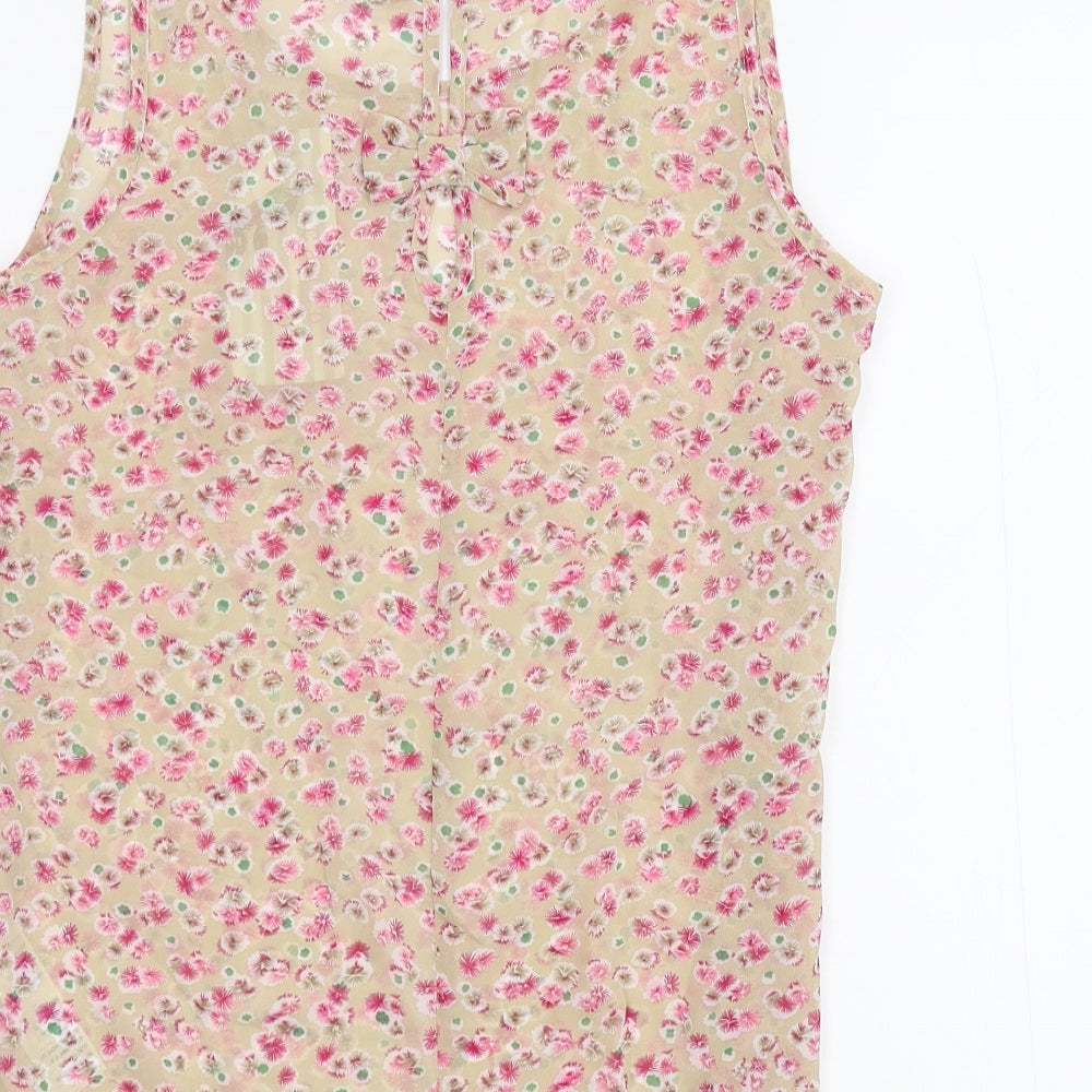 Cameo Rose Womens Multicoloured Floral Basic Tank Size 10