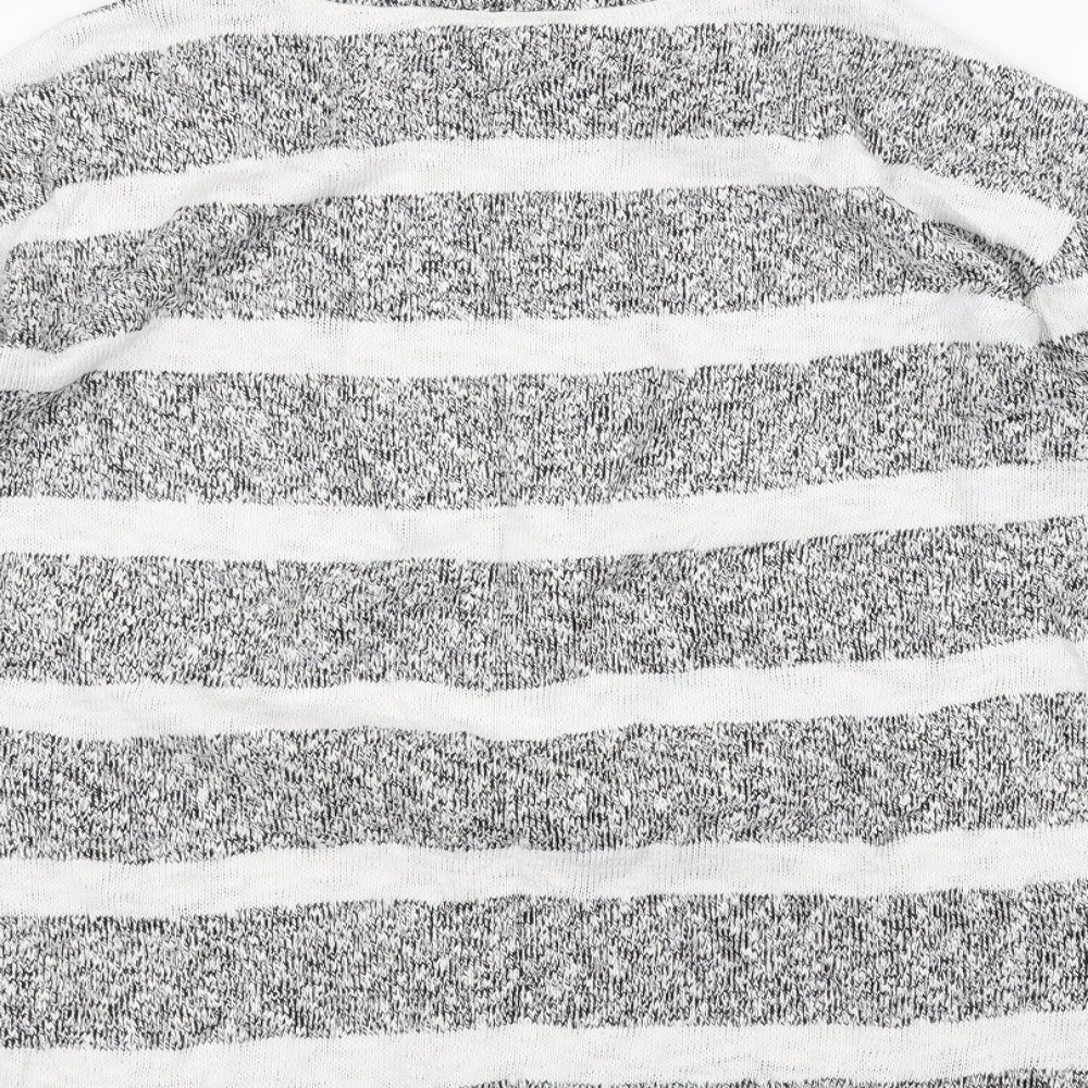 Atmosphere Womens Grey Striped Pullover Jumper Size S