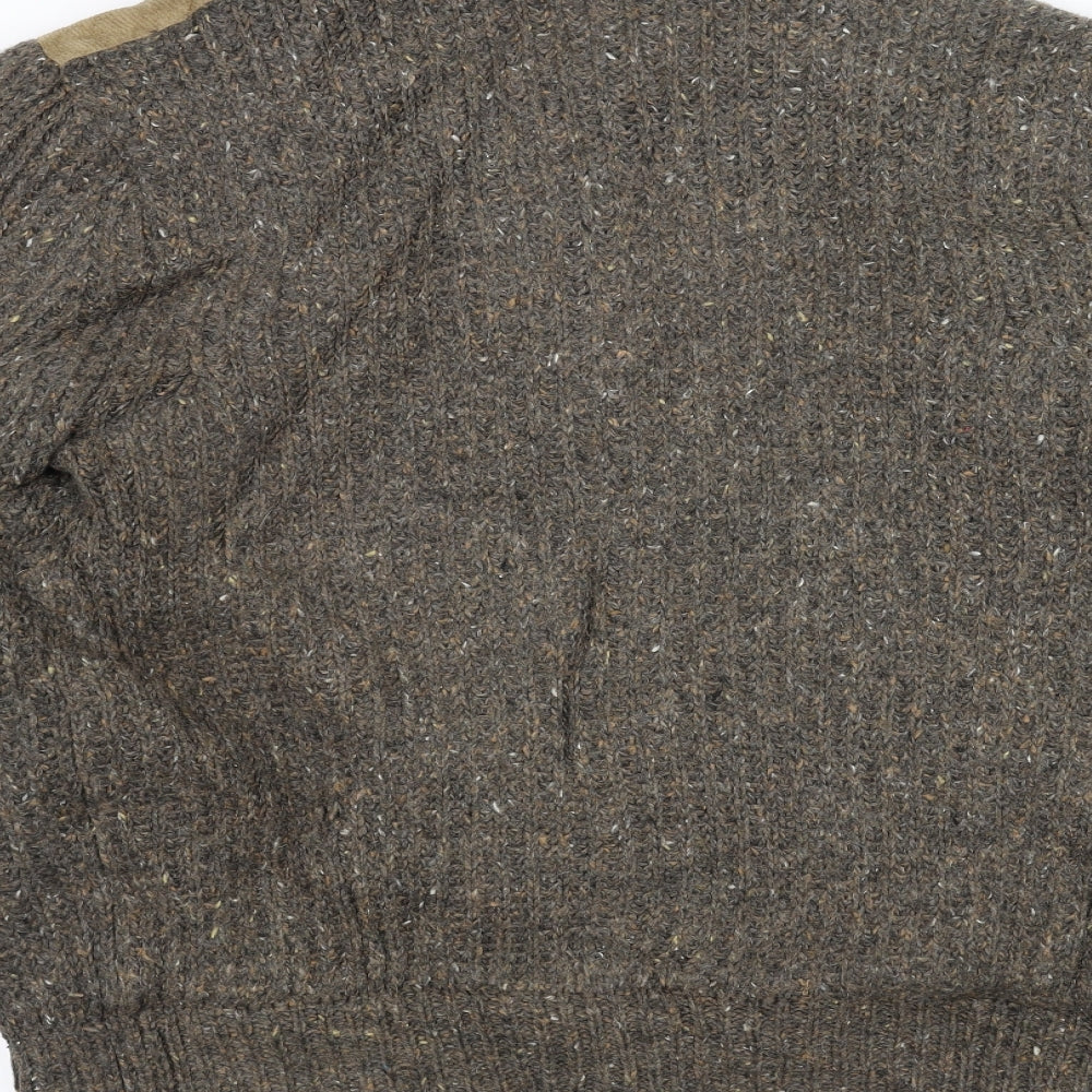 TU Womens Brown Knit Jacket Coat Size M
