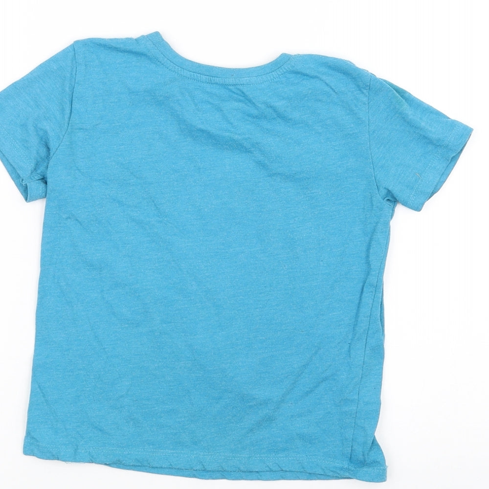 Primark Boys Blue Basic T-Shirt Size 5-6 Years