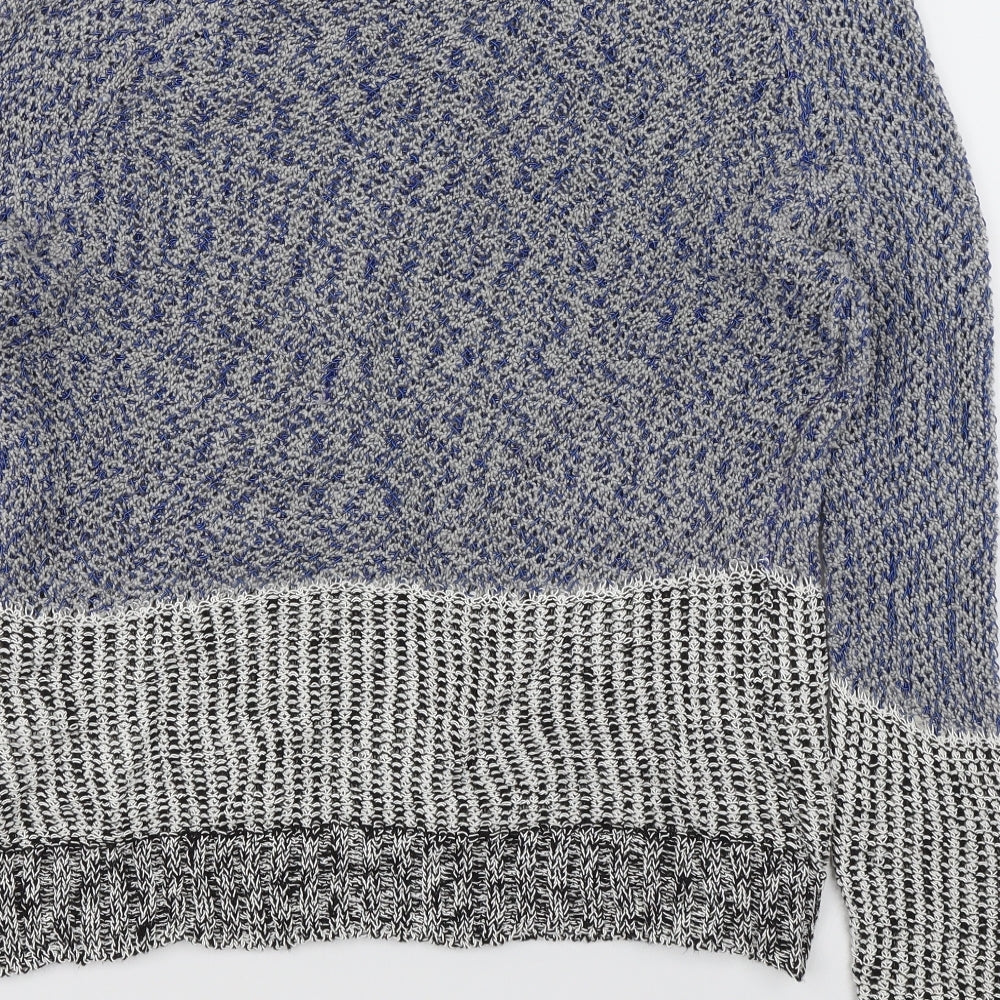 Slave Womens Blue Pullover Jumper Size L