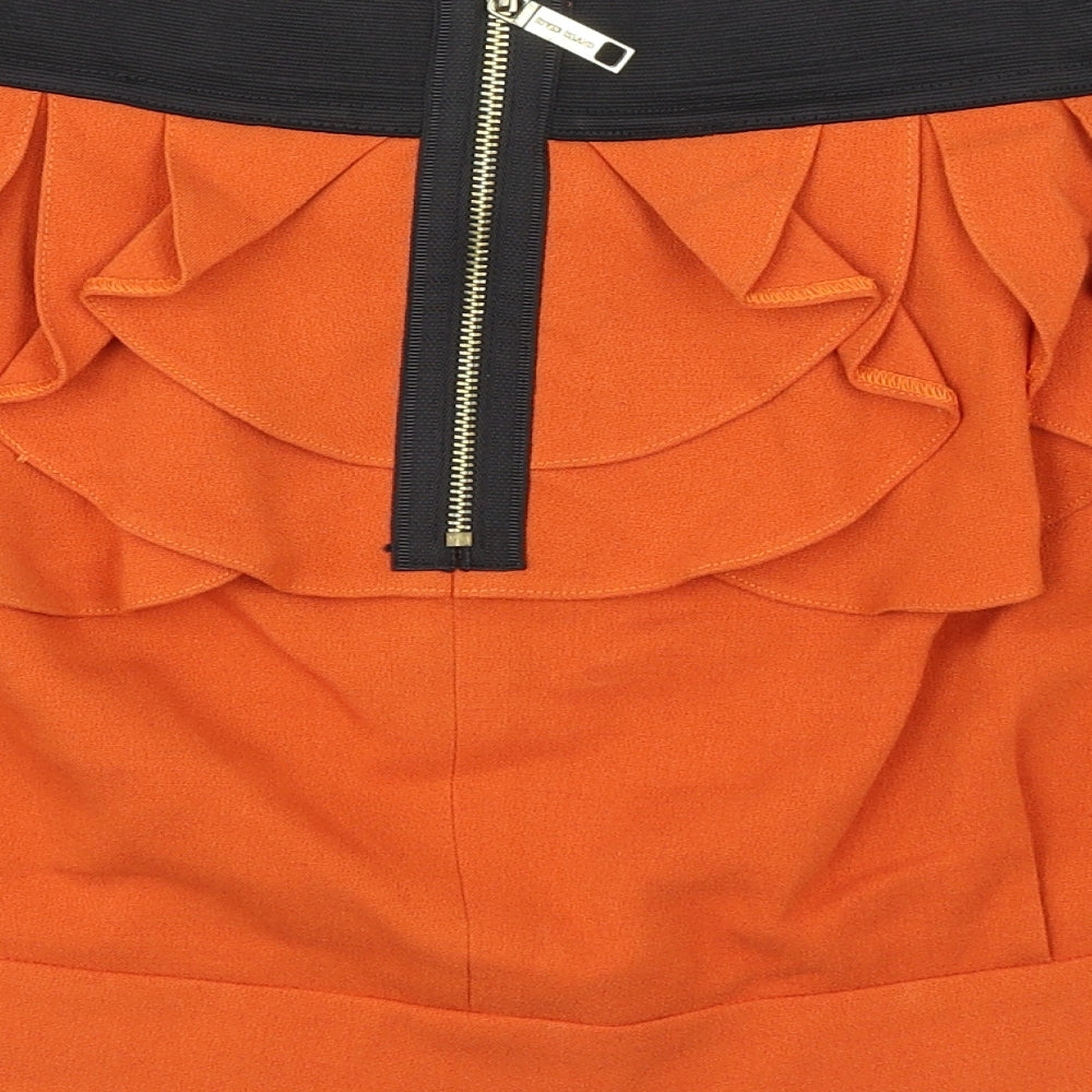 River Island Womens Orange Mini Skirt Size 8