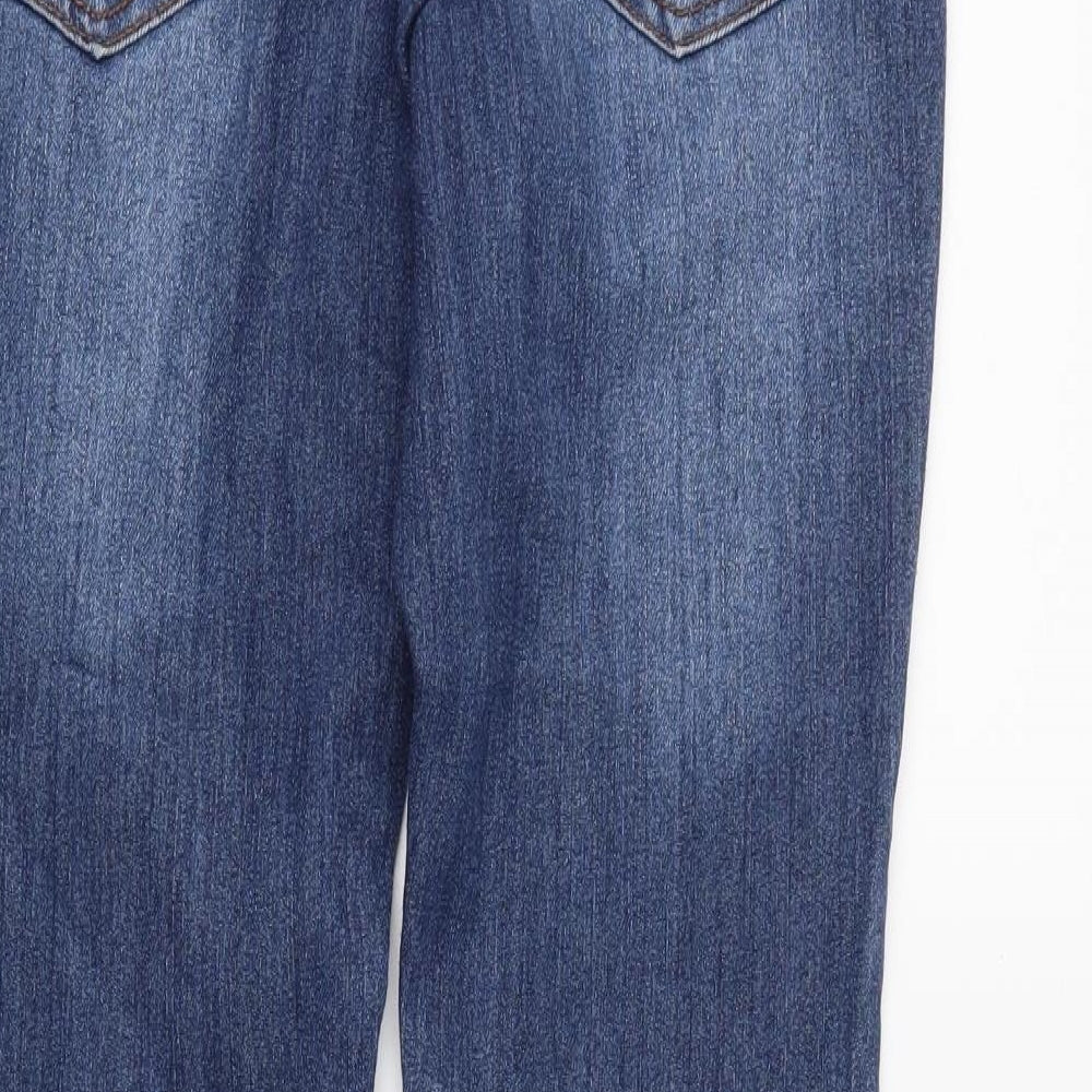 DENIMco Womens Blue Straight Jeans Size 6 L27 in