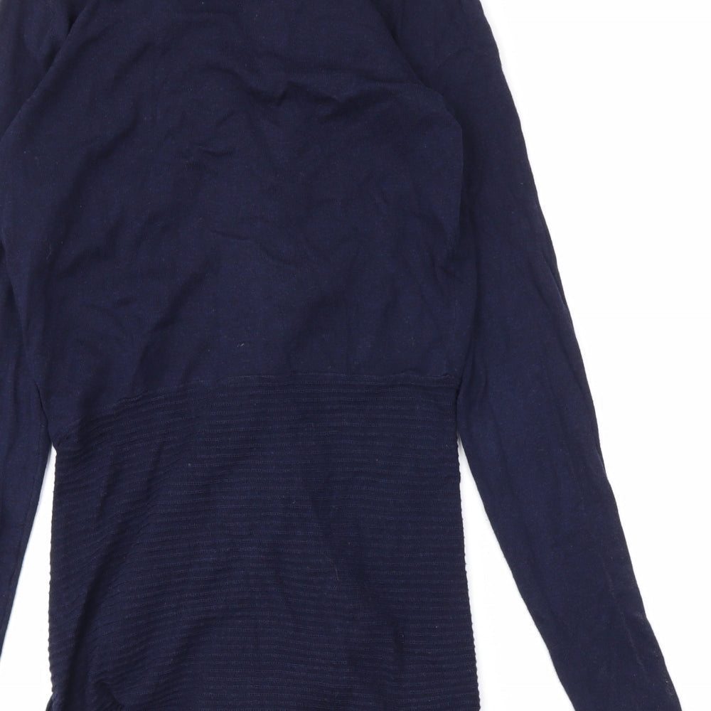 NEXT Womens Blue Wrap Jumper Size 8