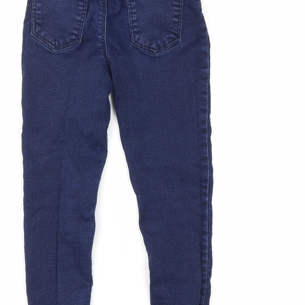 Preworn Girls Blue Denim Jegging Jeans Size 5 Years