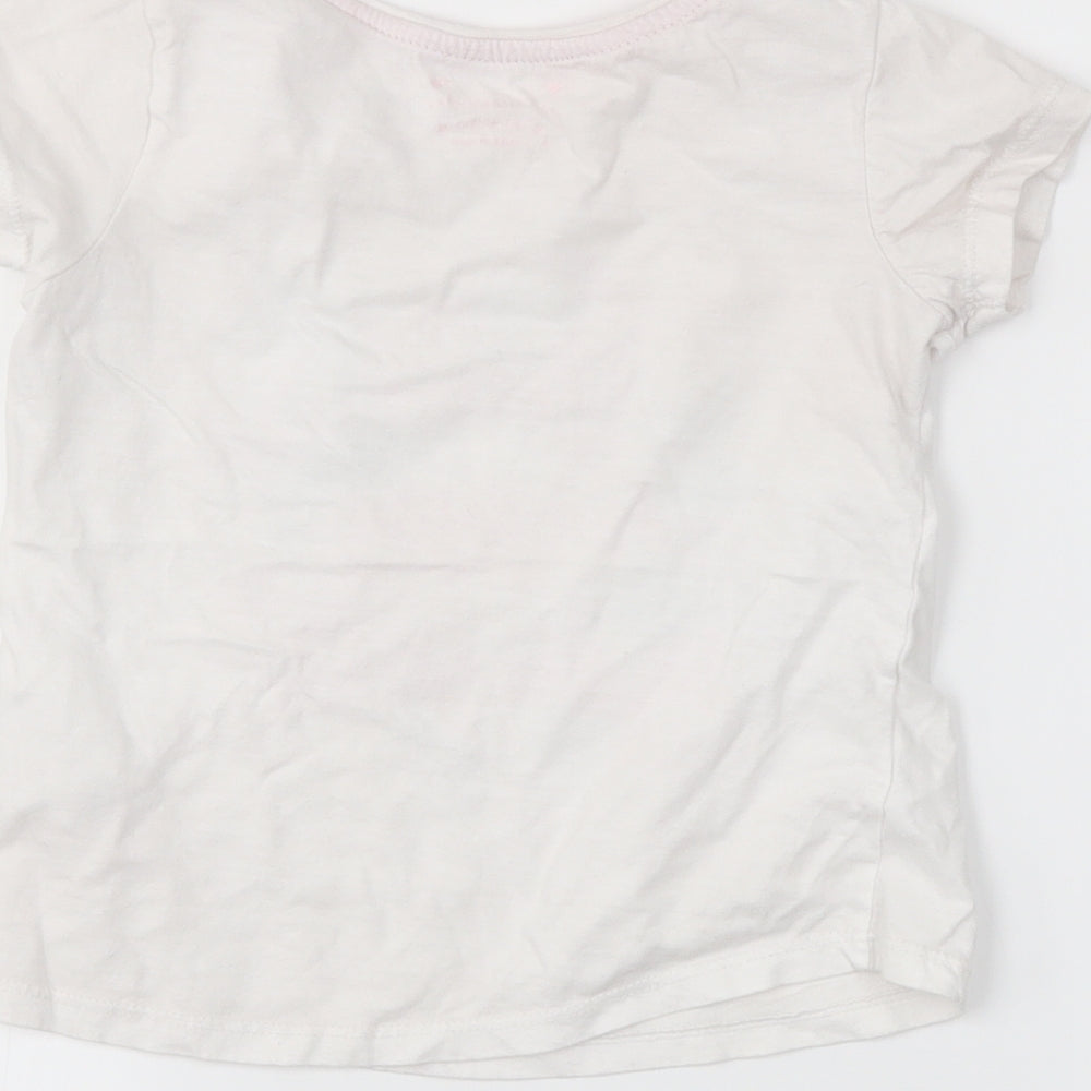 Primark Girls White Basic T-Shirt Size 5-6 Years