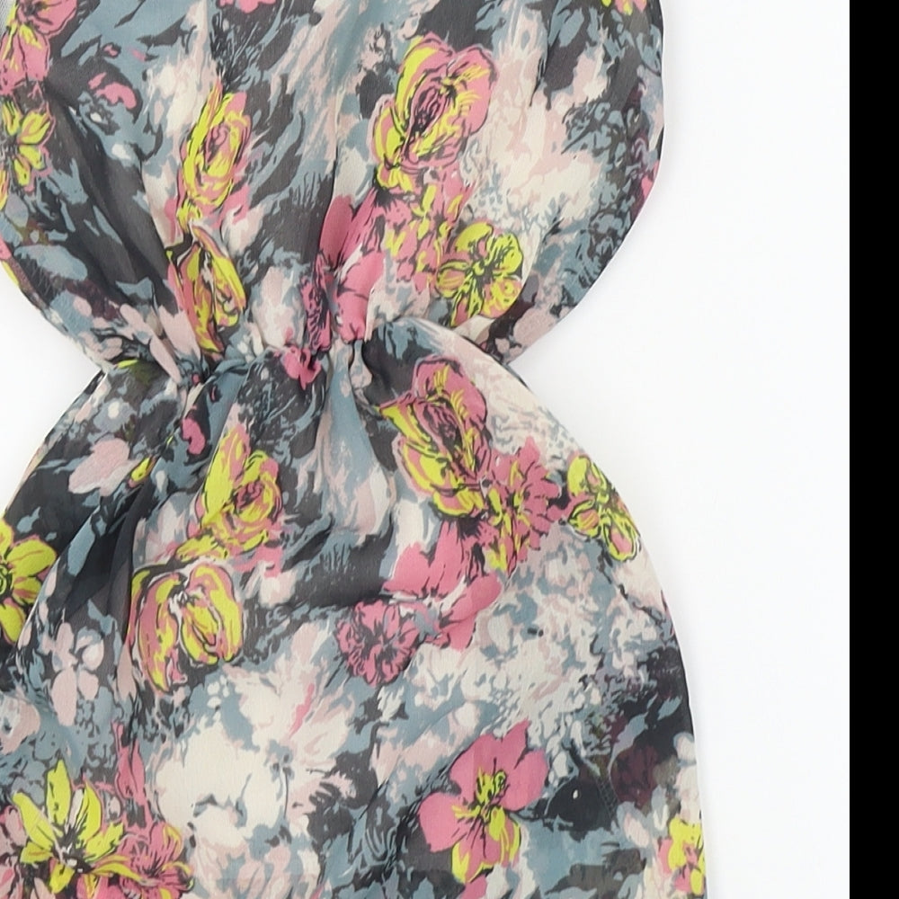 Preworn Girls Pink Floral A-Line Size 2-3 Years