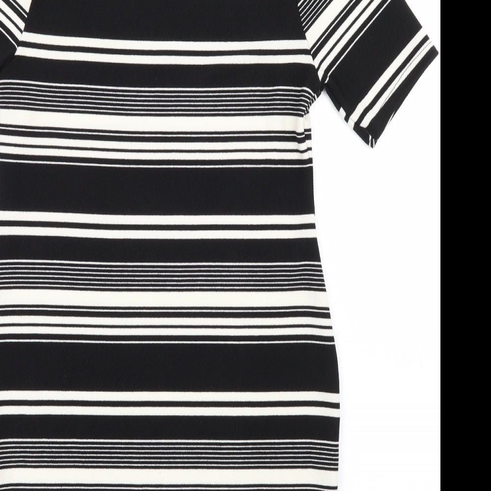 New Look Womens Black Striped Bodycon Size 14