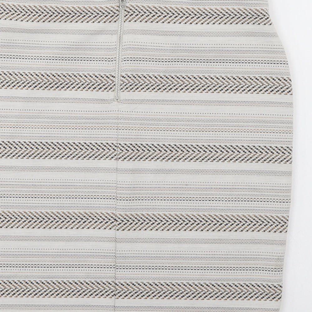 Miss Selfridge Womens Multicoloured Striped A-Line Skirt Size 10