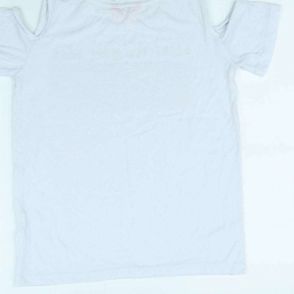 YD Girls White Basic T-Shirt Size 11 Years