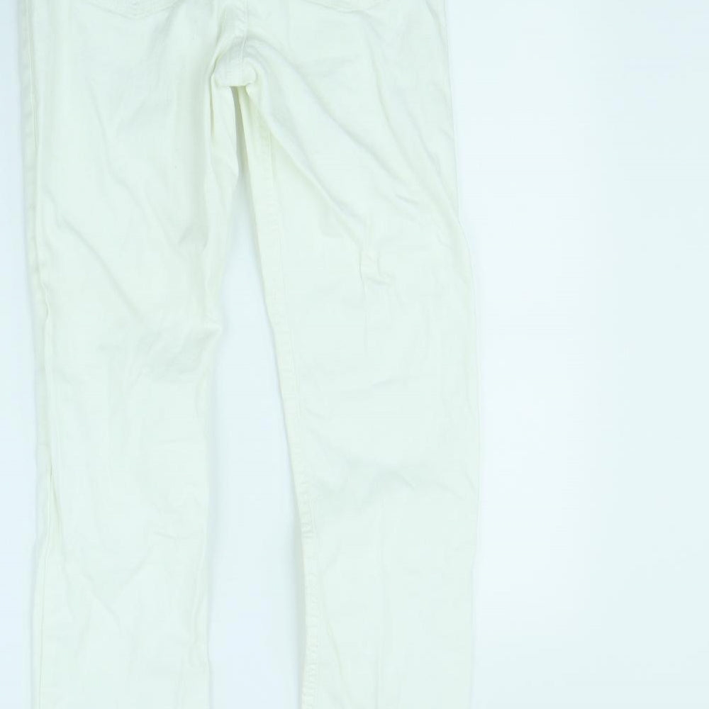 George Womens White Straight Jeans Size 10 L30 in