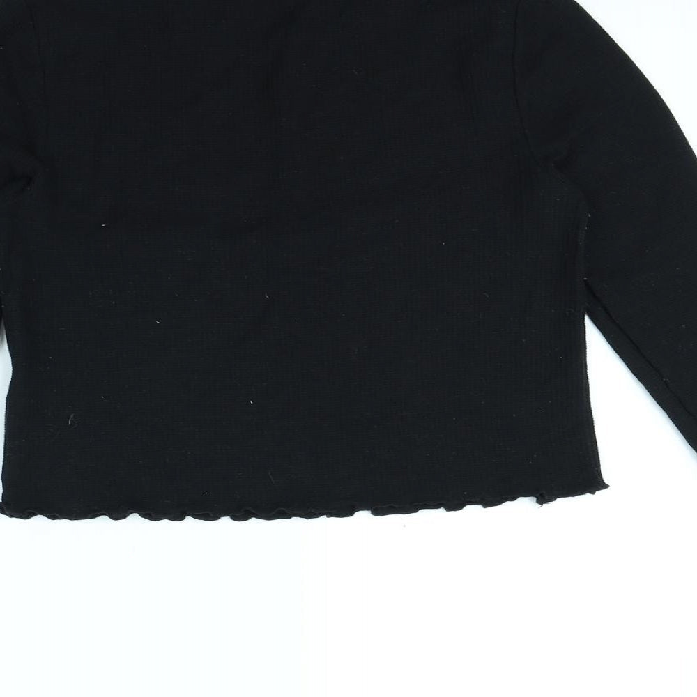 Topshop Womens Black Basic T-Shirt Size 8