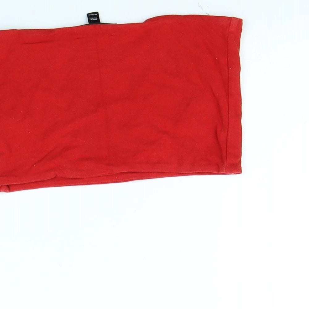 Topshop Womens Red Cropped Tank Size 6
