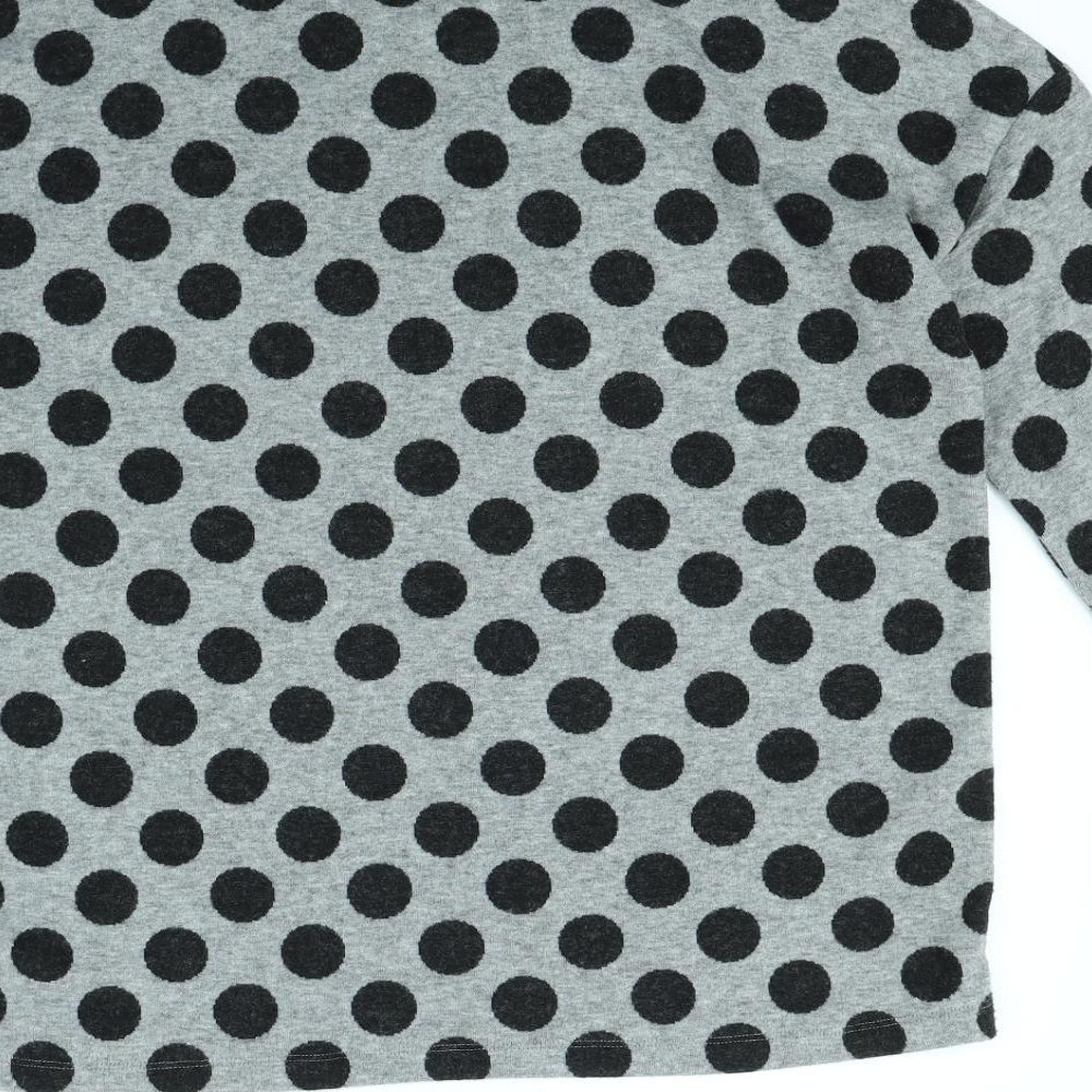 TU Womens Grey Polka Dot Pullover Jumper Size 14