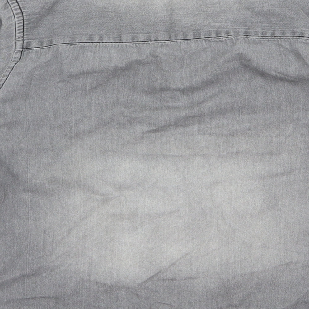 URBSN Boys Grey Basic Button-Up Size 8 Years