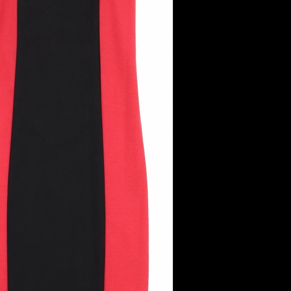 Preworn Womens Red Pencil Dress Size 8