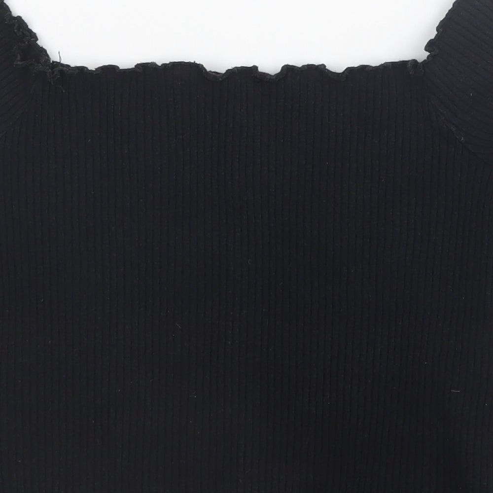 Preworn Womens Black Basic T-Shirt Size S