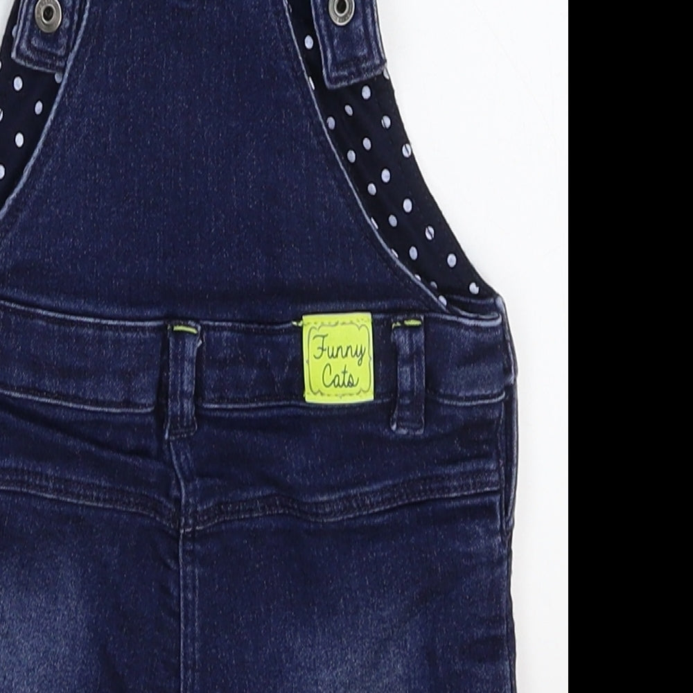 Orchestra Girls Blue Denim Dungaree One-Piece Size 12 Months
